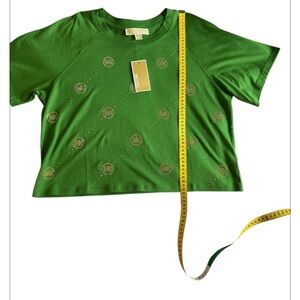 Green Logo-Print Kids Top - Michael Kors